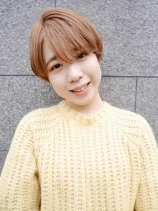 前髪ありショートマッシュ/オレンジベージュ【有海一生】　 - shushu    organic & hair掲載