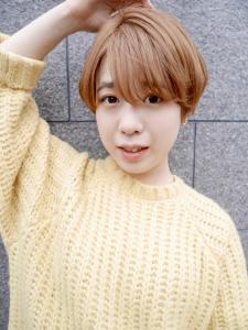 前髪ありショートマッシュ/オレンジベージュ【有海一生】　 - shushu    organic & hair掲載