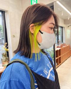 インナーカラー / イヤリングカラー / ライムグリーン - nalu.掲載