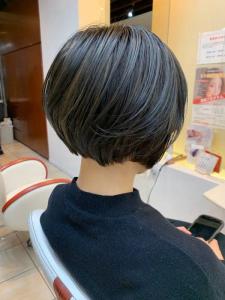 ショートボブ/ショートカット/前下がり/黒髪/小顔/40代 - QUALIS 上福岡店掲載