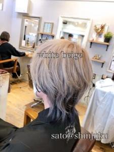ホワイトベージュ×ブルー W-ワット-原宿店 - W(ワット)原宿店掲載