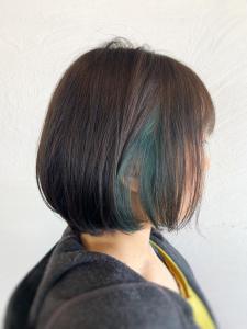 チラ見せグリーン！ - 半個室型美容室 Sourire 春日千歳町店掲載