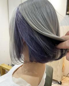 シルバーカラー＆パープルラベンダー　インナーカラー - ACT 十条店掲載