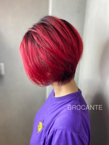 ダークルーツ 赤髪 ショートボブ wカラー ケアブリーチ  - L’atelier BROCANTE 立川北口店【ラトリエブロカント】掲載