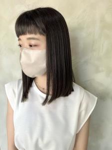 アッシュグレージュ☆ぱっつん前髪☆艶カラー - Flag Hair 西通り店掲載