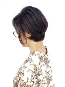 40代50代/ショートカット/白髪染め/ひし型/グラデーショ - QUALIS 上福岡店掲載