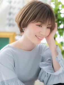 ネオシースルーバング前下がり小顔ミニボブ　パールベージュ - COVER HAIR bliss志木南口駅前店掲載