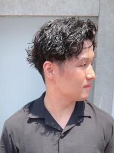 濡れパーマ×ミディアムショート - MEN'S SALON alfRed 瑞穂店掲載