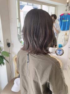 前髪あり外ハネくびれミディアムヘア30代40代梅ヶ丘美容室 - CHAINON掲載