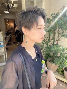 ハイトーン暗髪ハンサムマッシュショート豪徳寺梅ヶ丘美容室 - CHAINON掲載