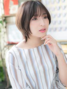 黒髪シースルーバング小顔前下がりボブウルフ　アッシュブラック - COVER HAIR bliss志木南口駅前店掲載