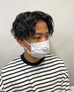 横浜ツイストスパイラルパーマメンズパーマセンターパートヘア - ＣＲＥＡ能見台掲載