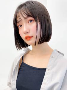 切りっぱなしボブ/テラコッタ/インナーカラー/小顔 - 韓国ヘア STAR TOKYO 渋谷【レイヤーカット/髪質改善/メンズ】掲載