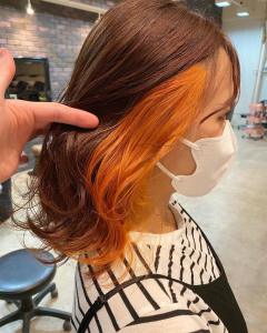 【CHESTER】インナーカラー オレンジブラウン - 髪質改善 SEPT. 天神大名掲載