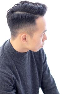 アップバング　ツーブロック　ツイストパーマ　スキンフェード - THIS IS BARBER 2nd掲載