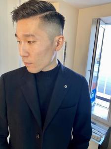 アップバング　スキンフェード　ツーブロック　ツイストパーマ - THIS IS BARBER 2nd掲載