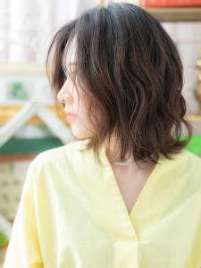 インナーハイライトくせ毛風小顔くびれボブ　斜めバング - COVER HAIR bliss志木南口駅前店掲載
