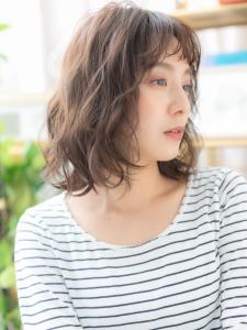 前髪カール小顔バレイヤージュ大人ボブパーマ　グレージュカラー - COVER HAIR bliss志木南口駅前店掲載