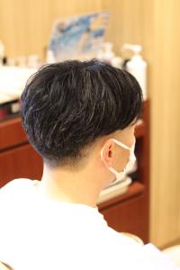 センターパート マッシュ