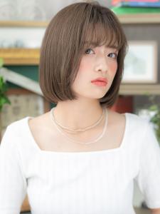 シースルーバング前下がりナチュラルアッシュオリーブグレージュ - COVER HAIR bliss志木南口駅前店掲載