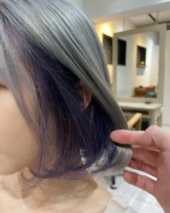 グレー＆ラベンダー　インナーカラー - ACT 十条店掲載