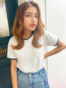 【山田】ミルクティーベージュくびれロングレイヤーy351 - Maria by AFLOAT掲載