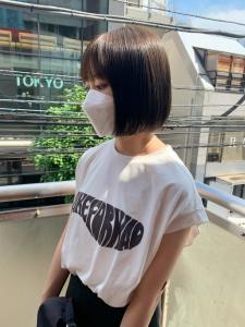 透明感カラー グレージュ ダークグレージュ ミニボブ - ARCANA 明治神宮前 表参道 原宿掲載