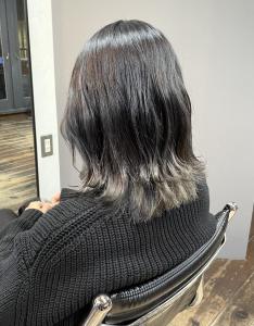 パープルアッシュブラック・裾カラー・グラデーション - hair＆make egerie掲載