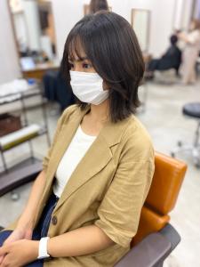 レイヤーボブレイヤーカット顔周りカットダークブラウンぷつボブ - agir hair 北千住【アジールヘア】北千住駅西口店掲載