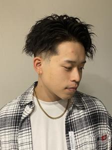 かきあげツイスパ　フェード　メンズミディアムヘア - ドルクス日本橋掲載