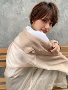 マロンベージュ Aラインボブドレスヘアかきあげロング - NeiRo 錦糸町 ショートカット 髪質改善掲載