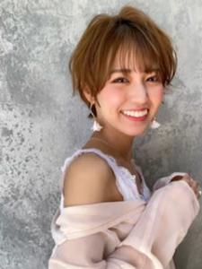 マロンベージュ Aラインボブドレスヘアかきあげロング - NeiRo 錦糸町 ショートカット 髪質改善掲載