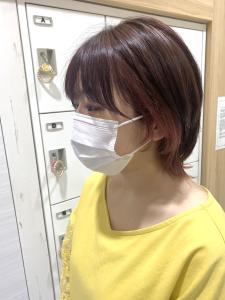 インナーカラーｘピンクアッシュ - soin de brace 立花店掲載