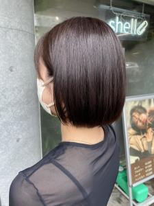 20代30代40代切りっぱなしボブ_ラベンダーベージュ - shell 吉祥寺掲載