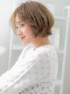 シースルーバングくせ毛風ショートマッシュ　ふわふわショート - mod's hair 上尾【モッズヘア】上尾西口店掲載