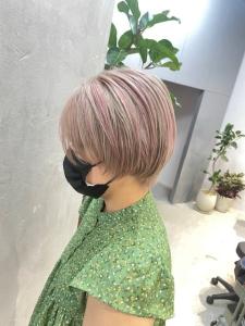 ホワイトベージュ☆ネオンピンクハイライト - Le'a掲載
