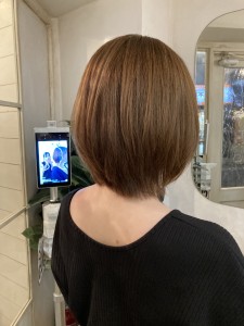 大人キュートなまるみショートボブオリージュ40代梅ヶ丘美容室 - CHAINON掲載
