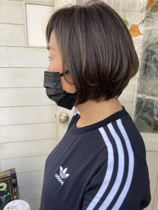 小顔見え◎骨格補正ナチュラルまるみショート40代梅ヶ丘美容室 - CHAINON掲載