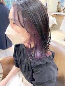 シアパープル×ラベンダーピンク インナーカラー【横浜】 - Neolive aim 横浜店掲載