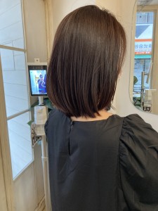 ナチュラルな艶感オリーブベージュミディ30代40代梅ヶ丘美容 - CHAINON掲載