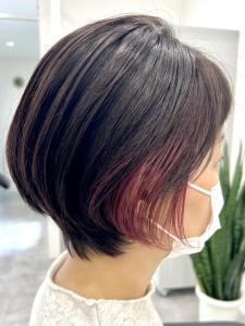 【RATIO 国分寺 渡邊陽平】レッドイヤリングショート - RATIO HAIR DESIGN掲載