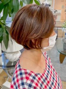 脱白髪染めハイライト×丸みショート - SARA 新宮店掲載