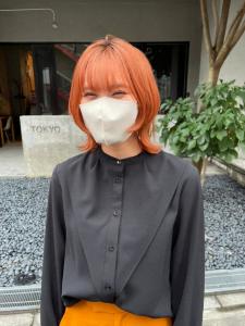ベージュ オレンジブラウン オレンジカラー 秋カラー - ARCANA 明治神宮前 表参道 原宿掲載