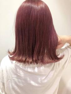 ピンクパープル 耳かけ 外ハネボブ  コリアンカラー - ALLYS shibuya掲載