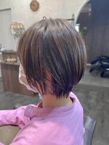 オリーブベージュショートボブ - Hair salon  RAIN掲載