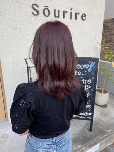 20代・30代　ピーチパープル - 半個室型美容室 Sourire 姪浜店掲載
