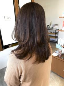 大人可愛い30代40代小顔ミディアムレイヤー★山之内 - SARA Beauty Sight 志免店掲載