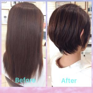 ロングヘアからばっさりショートヘ - LUCK 辻堂掲載