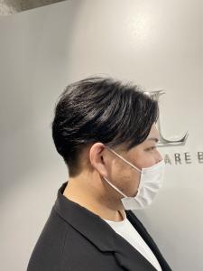 前下がりセンターパート/ミディアム/〈銀座〉理容室 - 【シェアサロン】 LIBERTY SHARE BARBER 銀座掲載