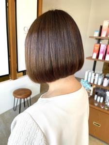 50代女性ボブ、圧倒的美髪な髪質改善トリートメント☆山之内 - SARA Beauty Sight 志免店掲載